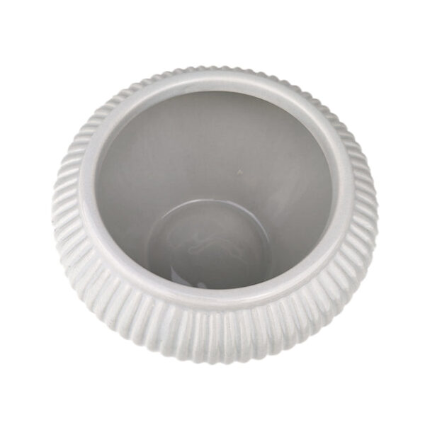 6 inch Self-watering Geometric Striped Ceramic Pot - Image 5
