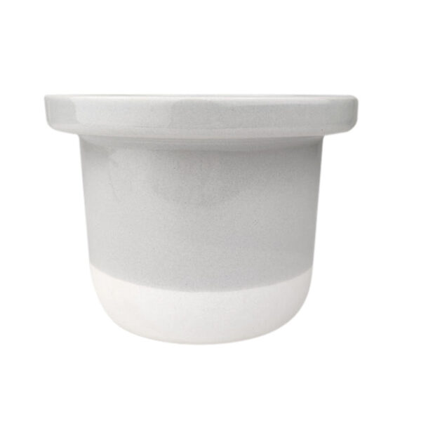 6 inch Self-watering Geometric Striped Ceramic Pot - Image 6