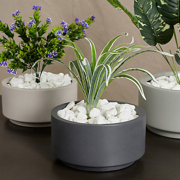 8.75 inch Charcoal Fiberstone Ceramic Pot - Image 7