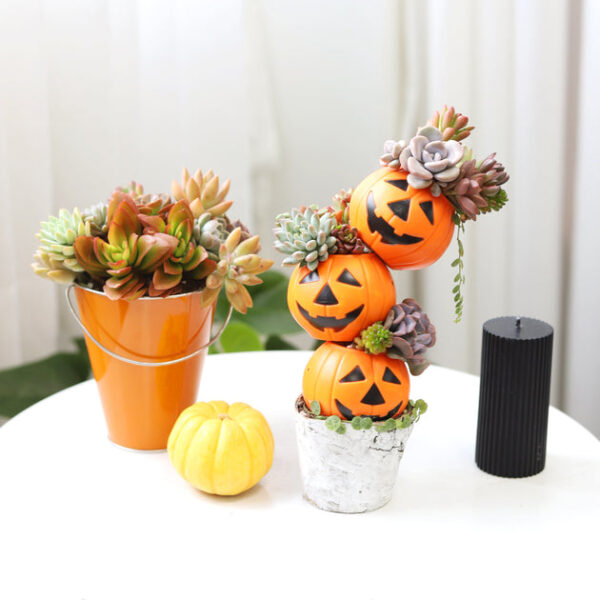Jack-O'-Lantern Galvanized Pails - Image 3