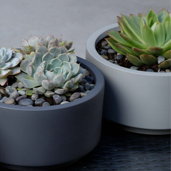7 inch Charcoal Fiberstone Ceramic Pot - Image 9