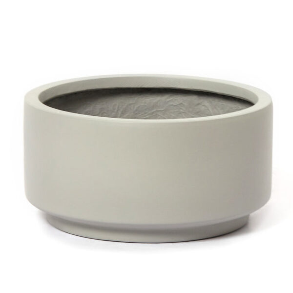 7 inch Smooth Gray Fiberstone Ceramic Pot - Image 2