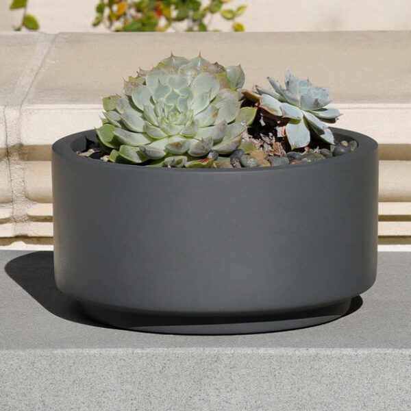 7 inch Charcoal Fiberstone Ceramic Pot - Image 8