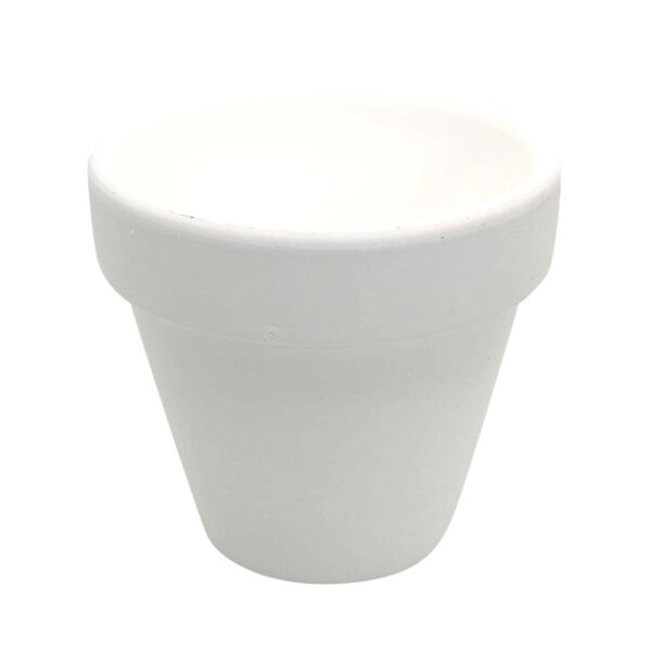 2'' White Clay Pot - Image 3