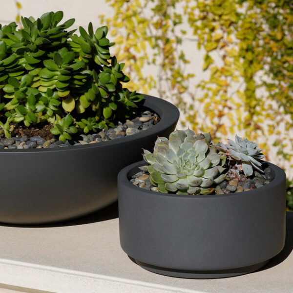 7 inch Charcoal Fiberstone Ceramic Pot - Image 7