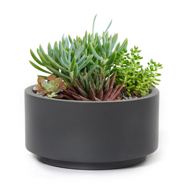 7 inch Charcoal Fiberstone Ceramic Pot - Image 5