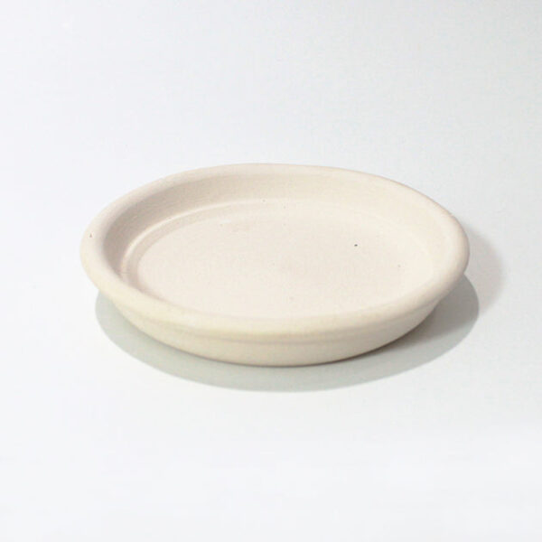 3'' White Clay Saucer - Image 6
