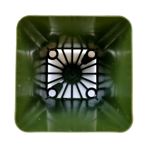 3 Inch Square Plastic Pots (Green Color) - Image 4