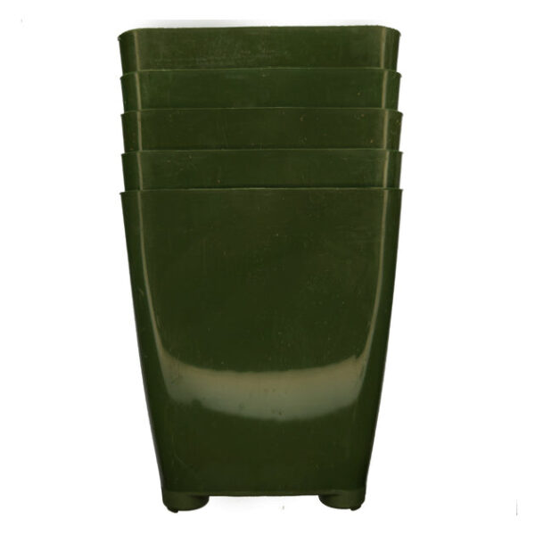 3 Inch Square Plastic Pots (Green Color) - Image 3
