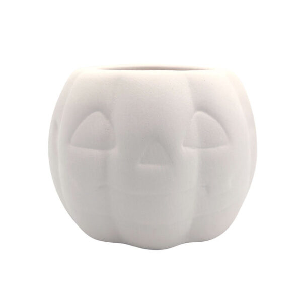 Halloween White Pumpkin Pot - Image 2