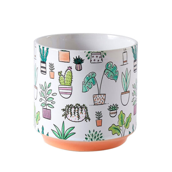 Houseplant Pattern Pot - Image 2