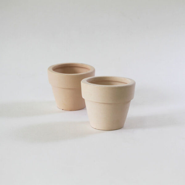 2'' White Clay Pot - Image 8
