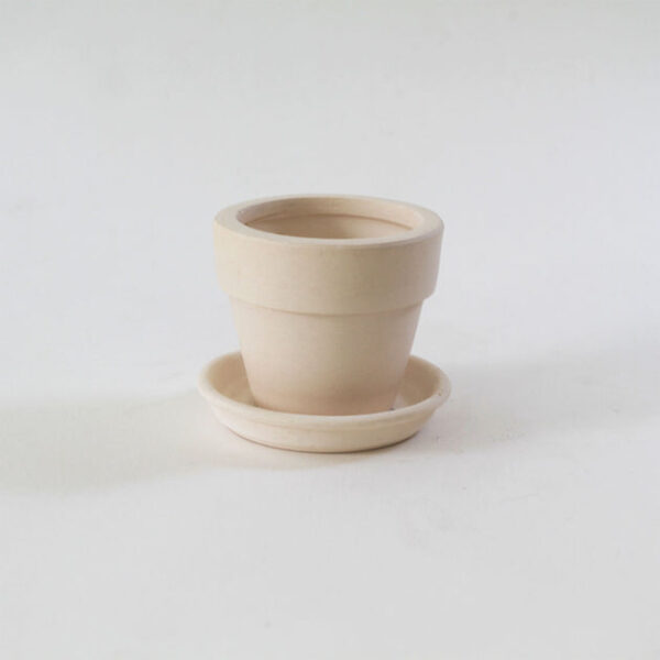 2'' White Clay Pot - Image 9