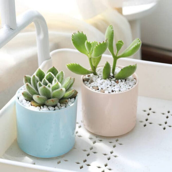 Blue Modern Cylinder Pot - Image 2