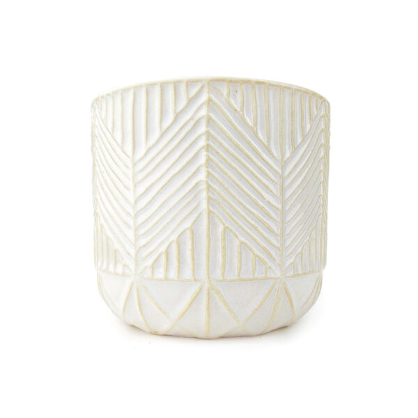 Whitcomb White Ceramic Pot - Image 6