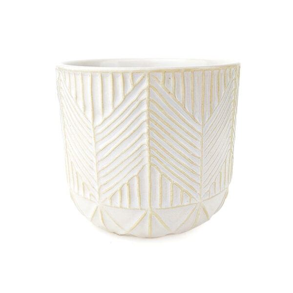 Whitcomb White Ceramic Pot - Image 8