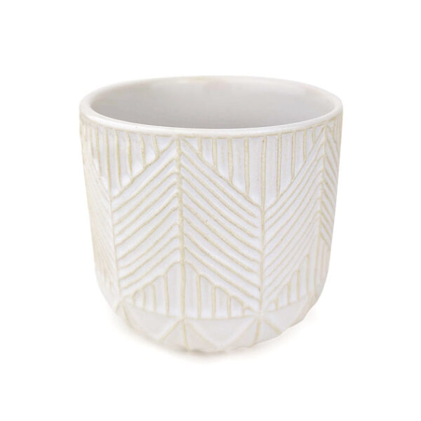 Whitcomb White Ceramic Pot - Image 9