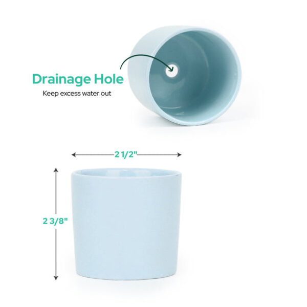 Blue Modern Cylinder Pot - Image 4
